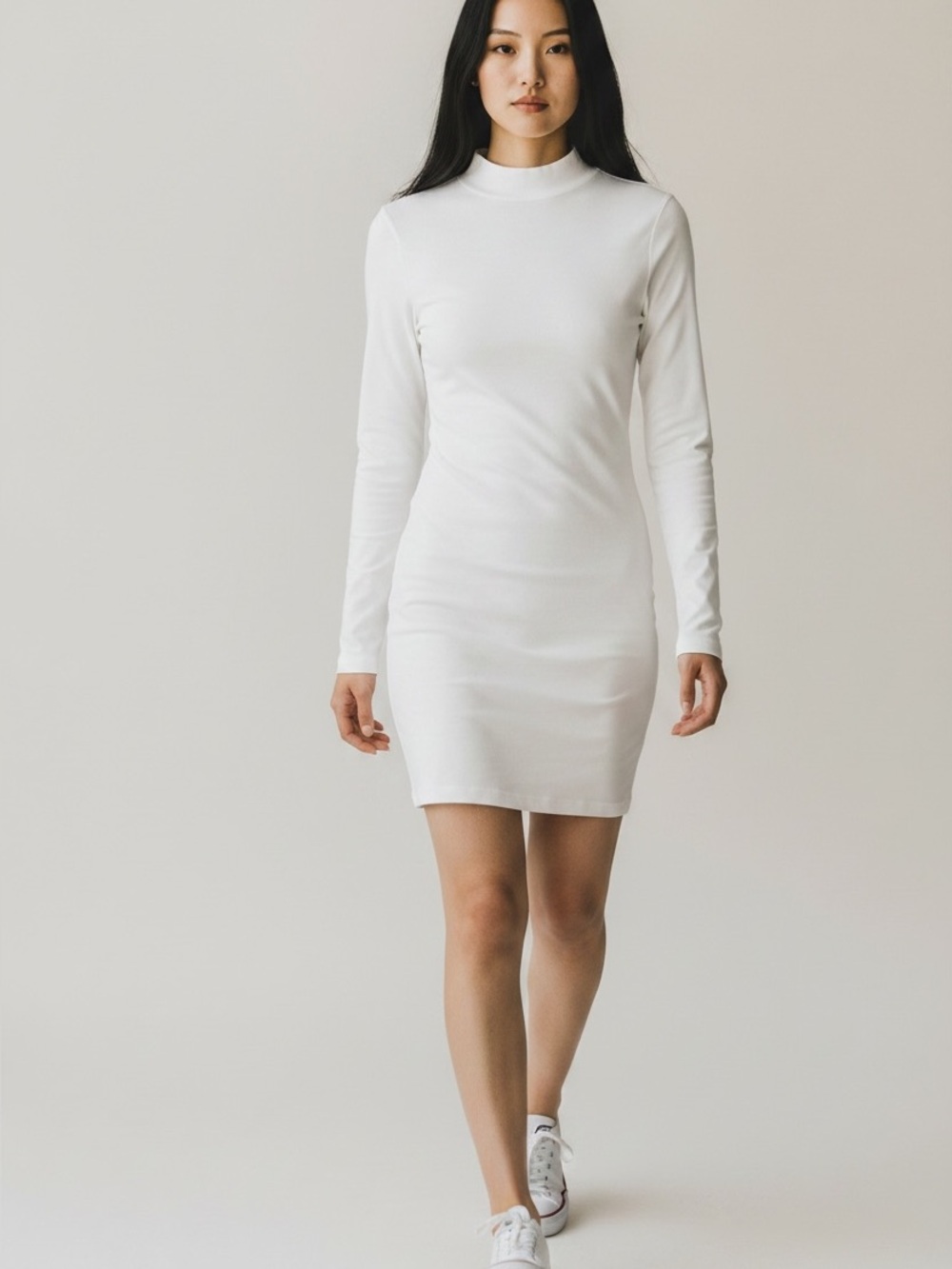GROCERIES 💯 Organic Cotton Mock Neck Dress